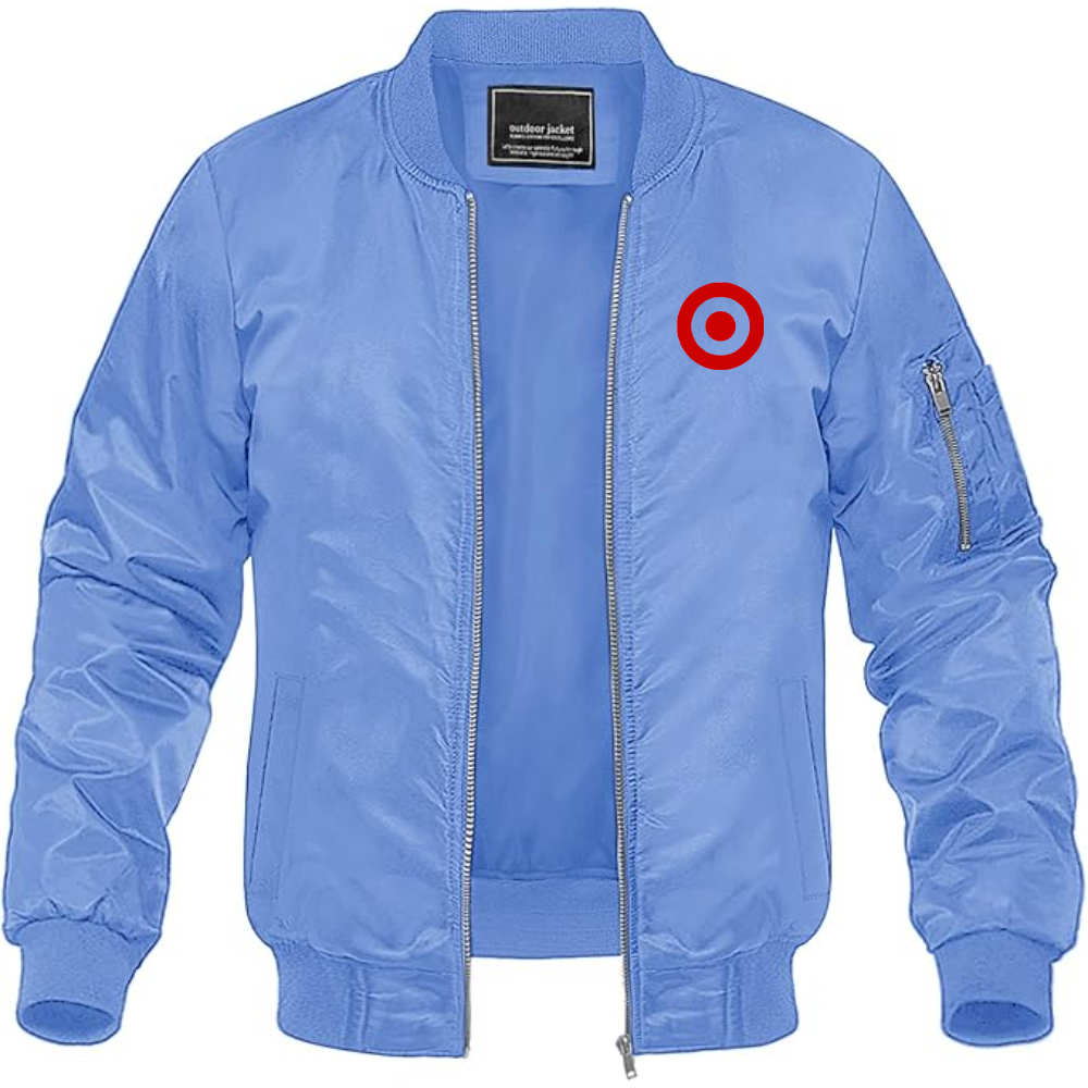 Men's Target   Lightweight Bomber Jacket Windbreaker Softshell Varsity Jacket Coat