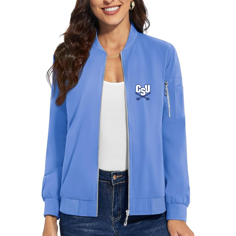 Women's CSU Buccaneers   Premium Bomber Jacket with Polished Detailing and Functional Sleeve Pocket Modern Luxury Outerwear