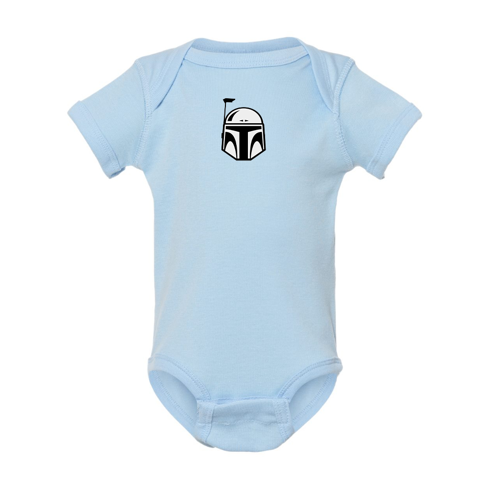 Star Wars Boba Fett Helmet Rabbit Skins Infant Baby Rib Bodysuit