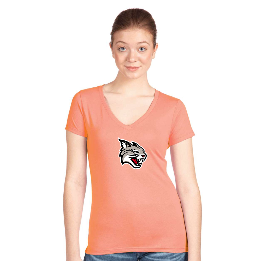 Women's Davidson Wildcats   Next Level V-Neck T-Shirt