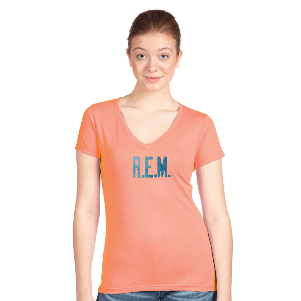 Women's R.E.M. Blue Next Level V-Neck T-Shirt