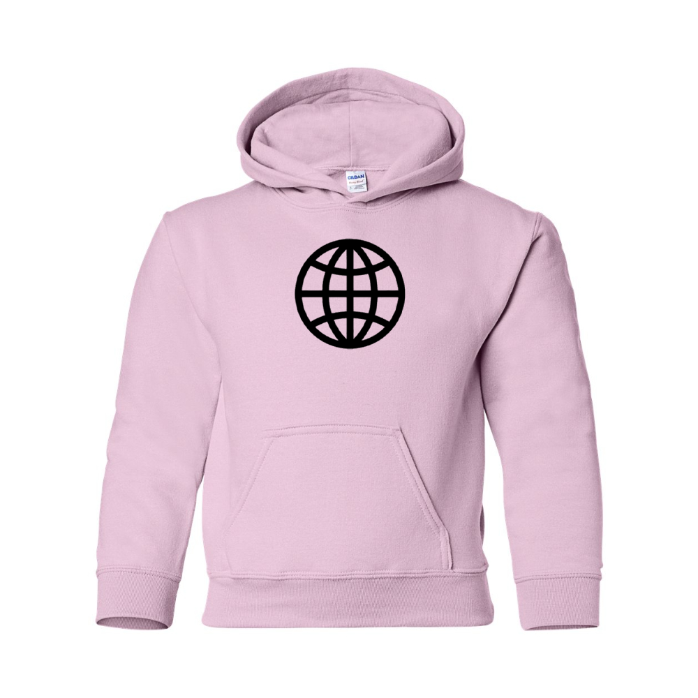Youth  Internet Globe Gildan Heavy Blend  Hooded Sweatshirt