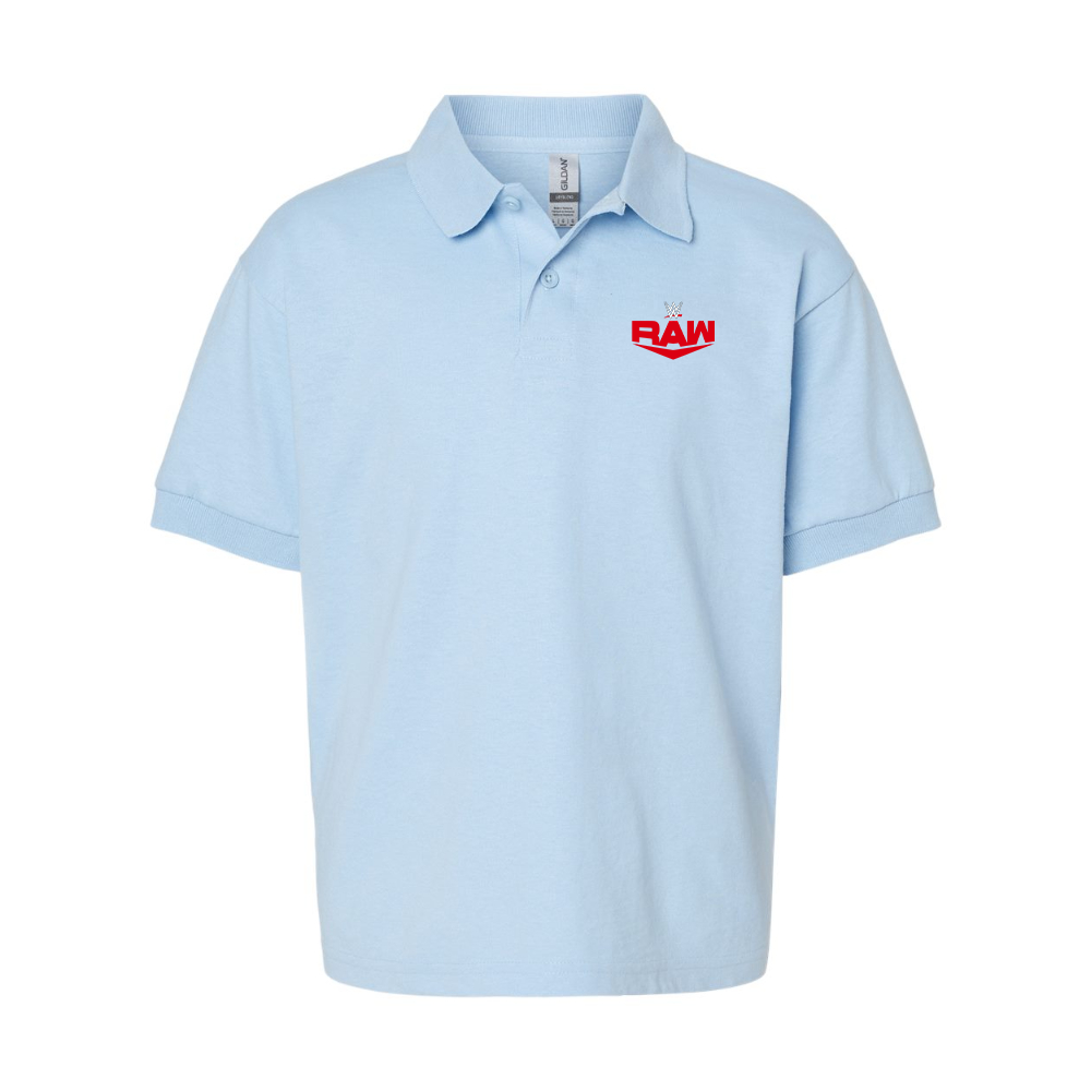 Youth  WWE Raw Gildan Dry Blend Jersey Polo