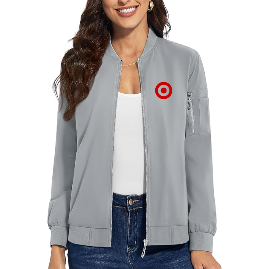 Women's Target  Premium Bomber Jacket with Polished Detailing and Functional Sleeve Pocket Modern Luxury Outerwear