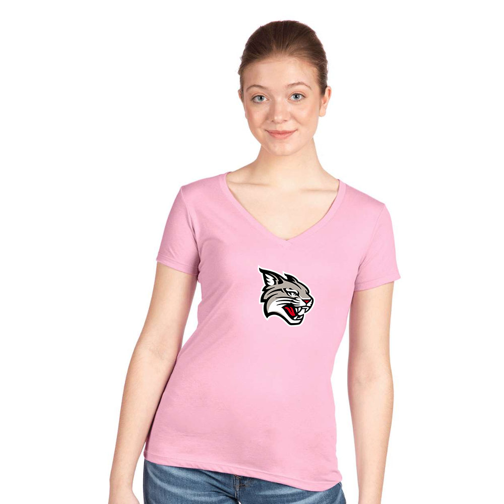 Women's Davidson Wildcats   Next Level V-Neck T-Shirt