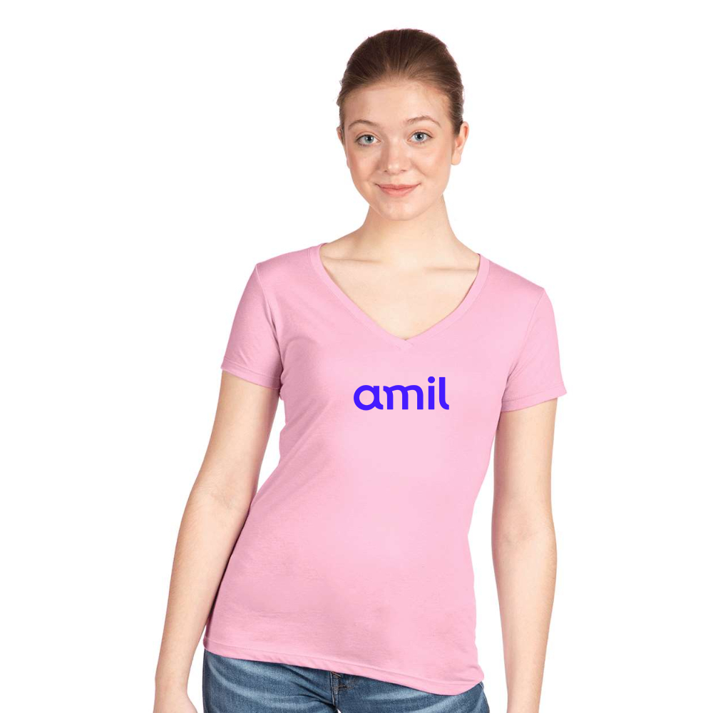 Women's  Amil  Next Level V-Neck T-Shirt