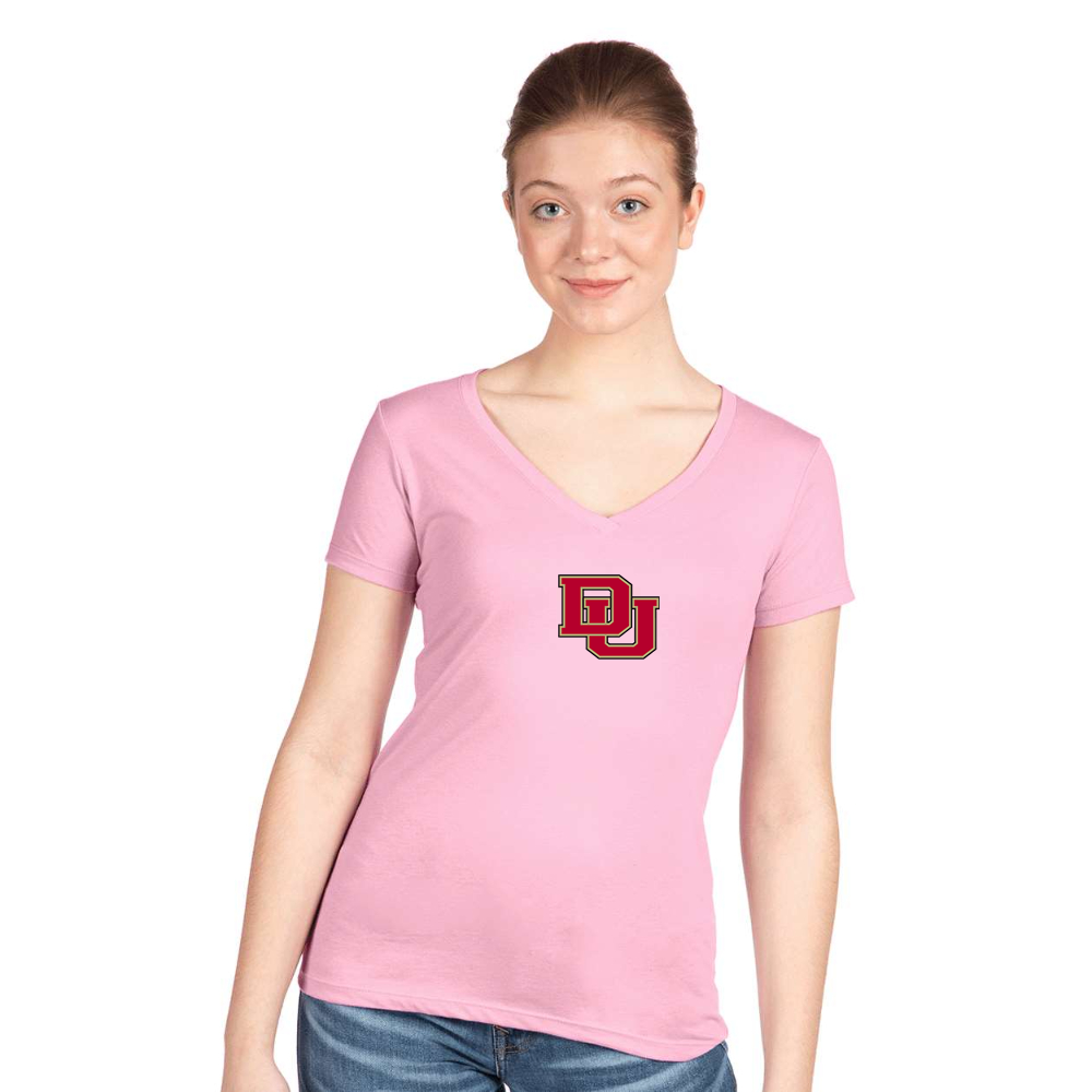 Women's Denver Pioneers  Next Level V-Neck T-Shirt