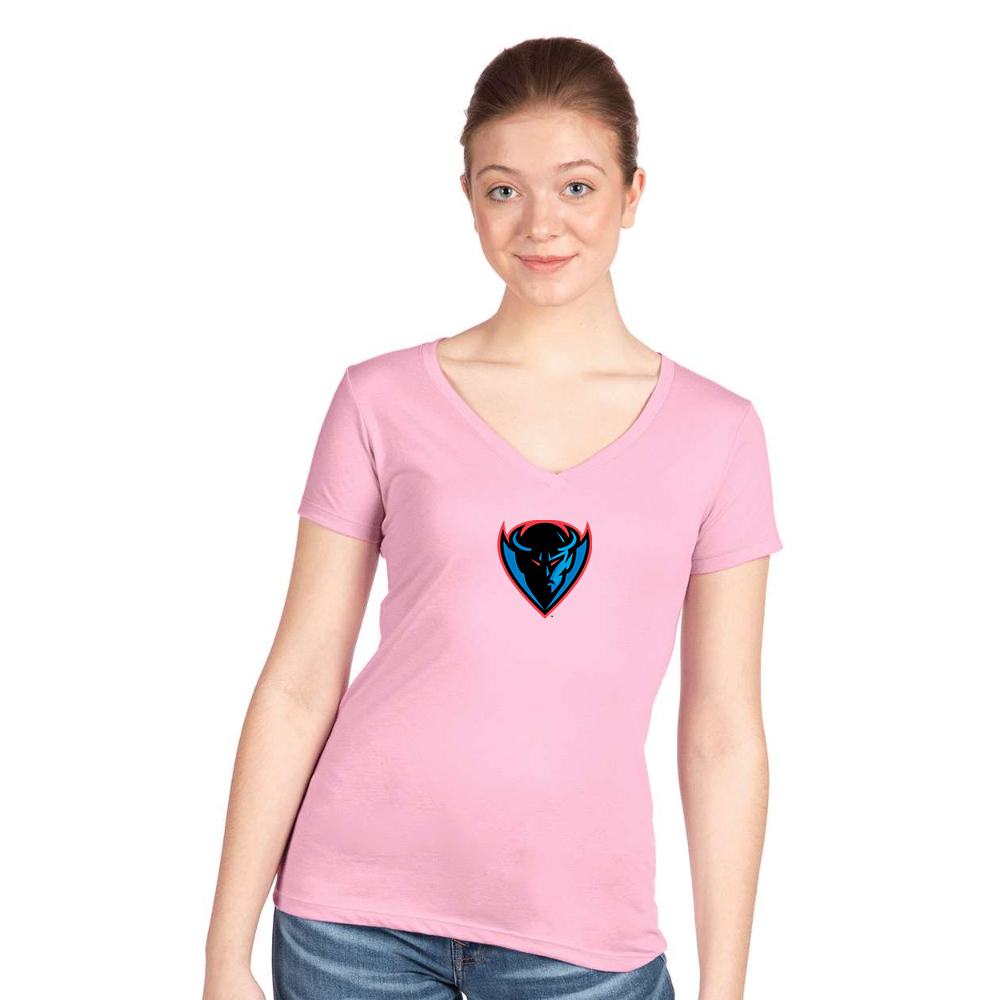 Women's DePaul Blue Demons Next Level V-Neck T-Shirt