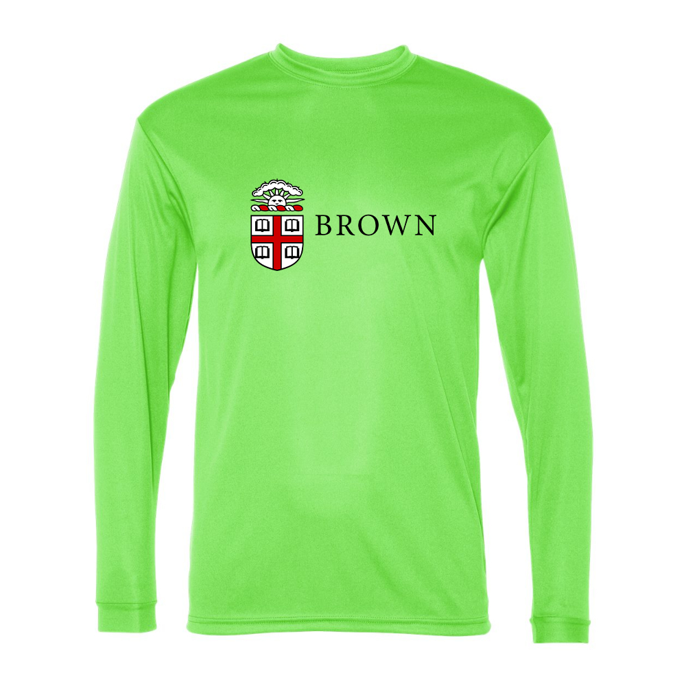 Men's Brown University  Performance Long Sleeve T-Shirt