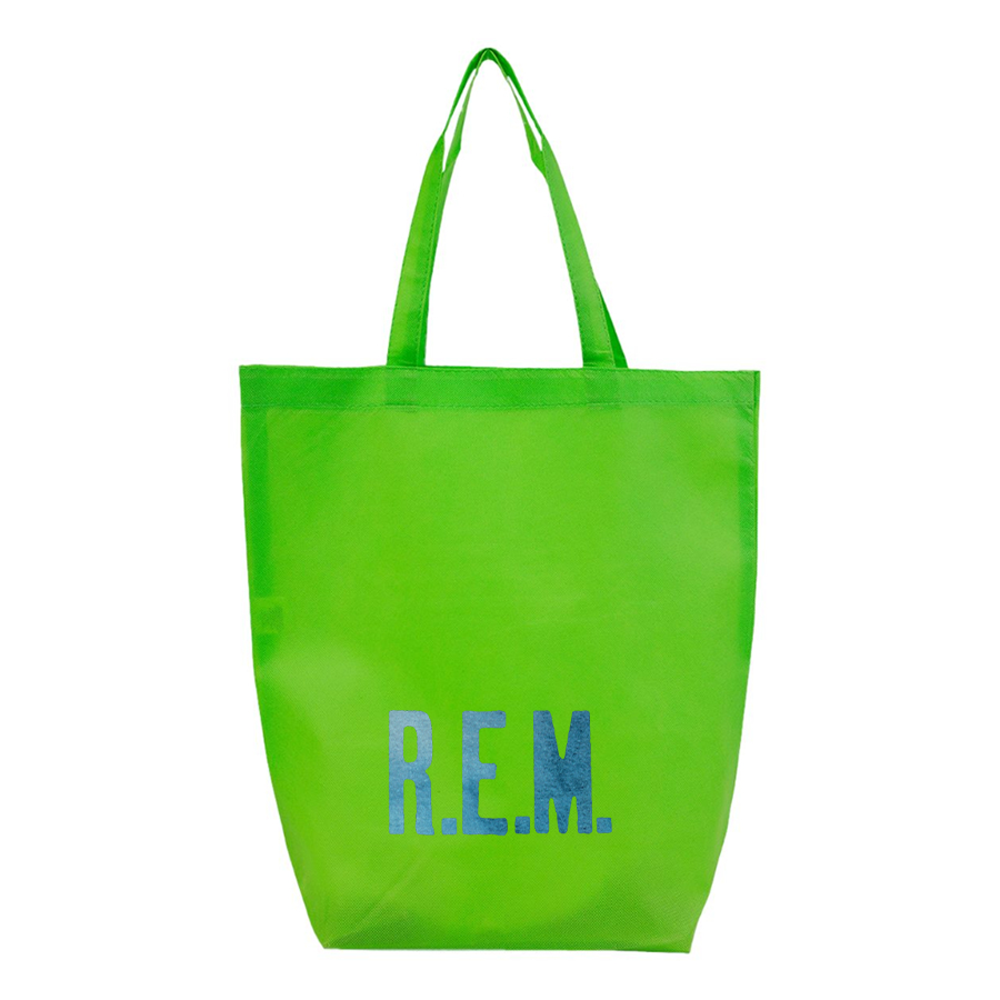 R.E.M. Blue Q-Tees Non-Woven Gusset Bottom Tote