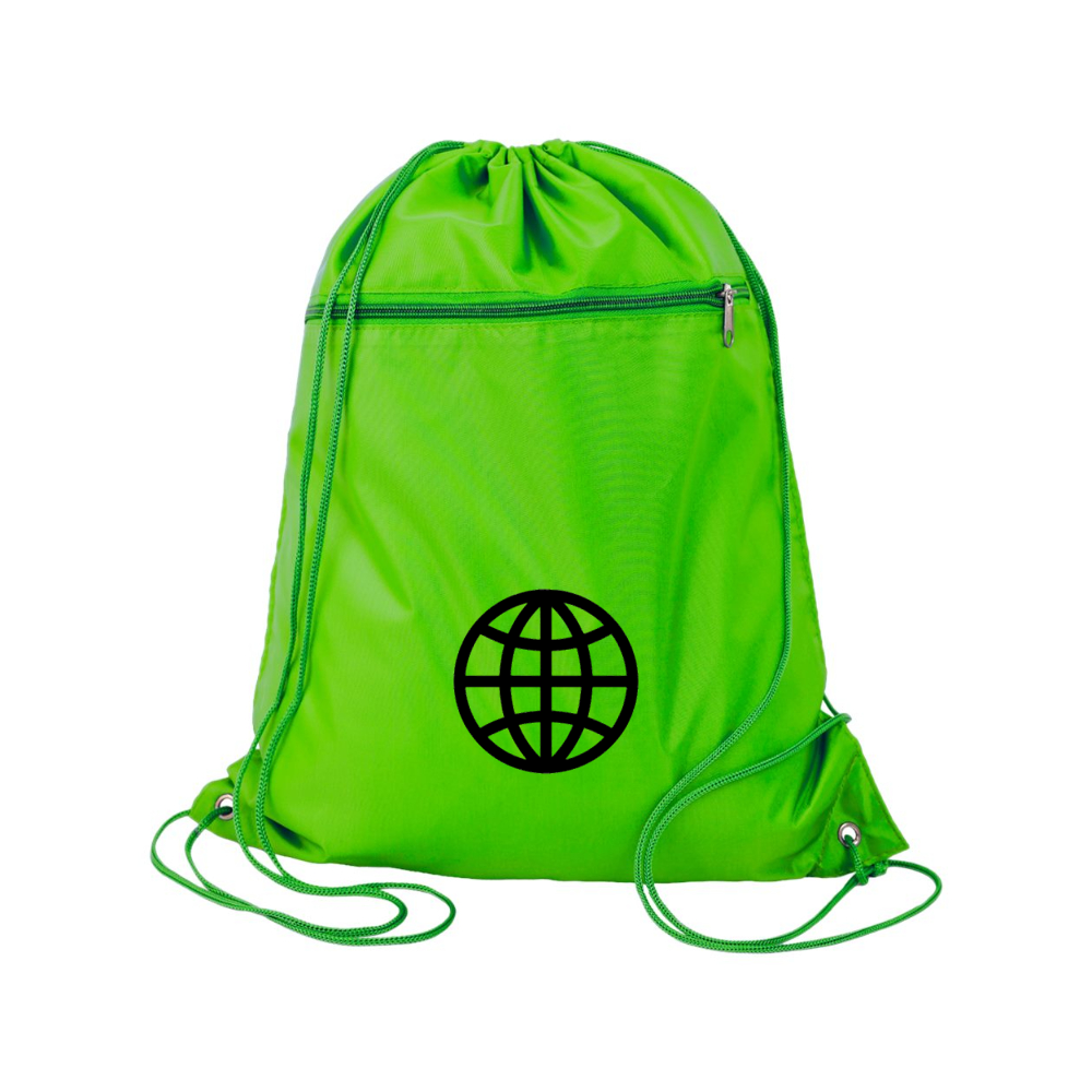 Internet Globe  Q-Tees - Polyester Cinchpack