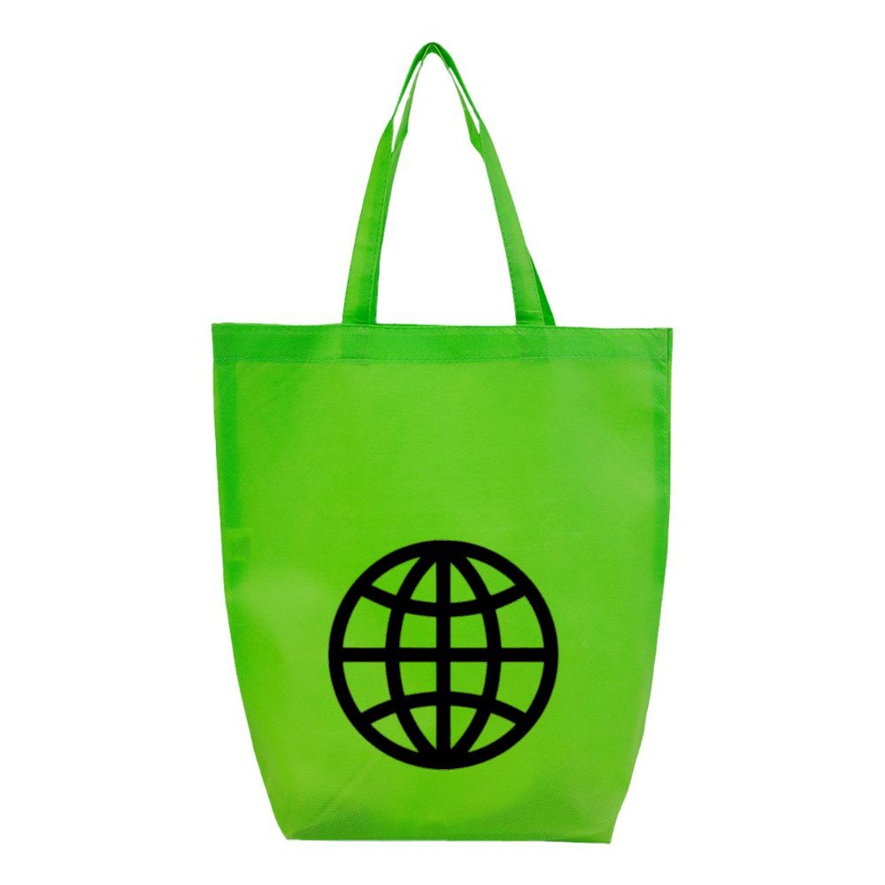 Internet Globe Q-Tees Non-Woven Gusset Bottom Tote
