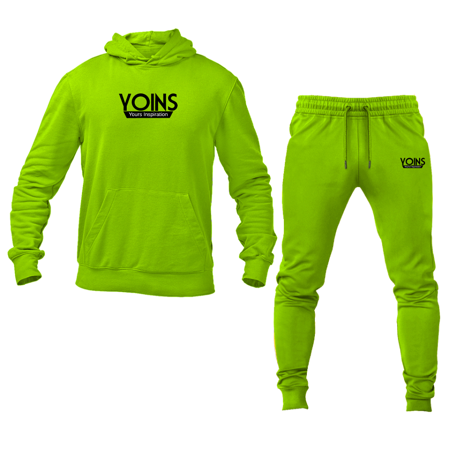 Men's Yoins Logo Hoodie Joggers Set