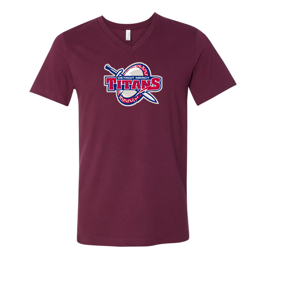 Detroit Titans  BELLA  CANVAS - Jersey V-Neck T-Shirt