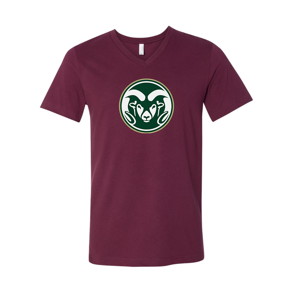 Colorado State Rams BELLA  CANVAS - Jersey V-Neck T-Shirt