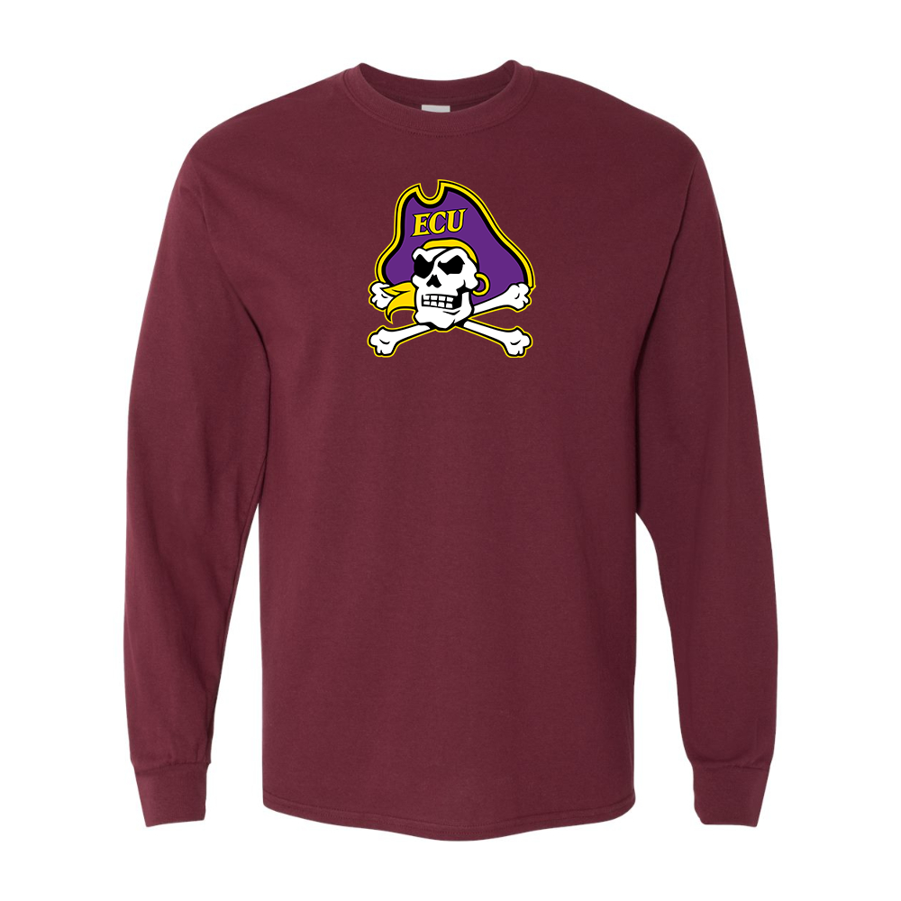 Men's East Carolina Pirates Gildan Heavy Cotton Long Sleeve T-Shirt