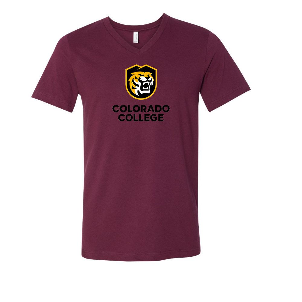 Colorado College Tigers BELLA  CANVAS - Jersey V-Neck T-Shirt
