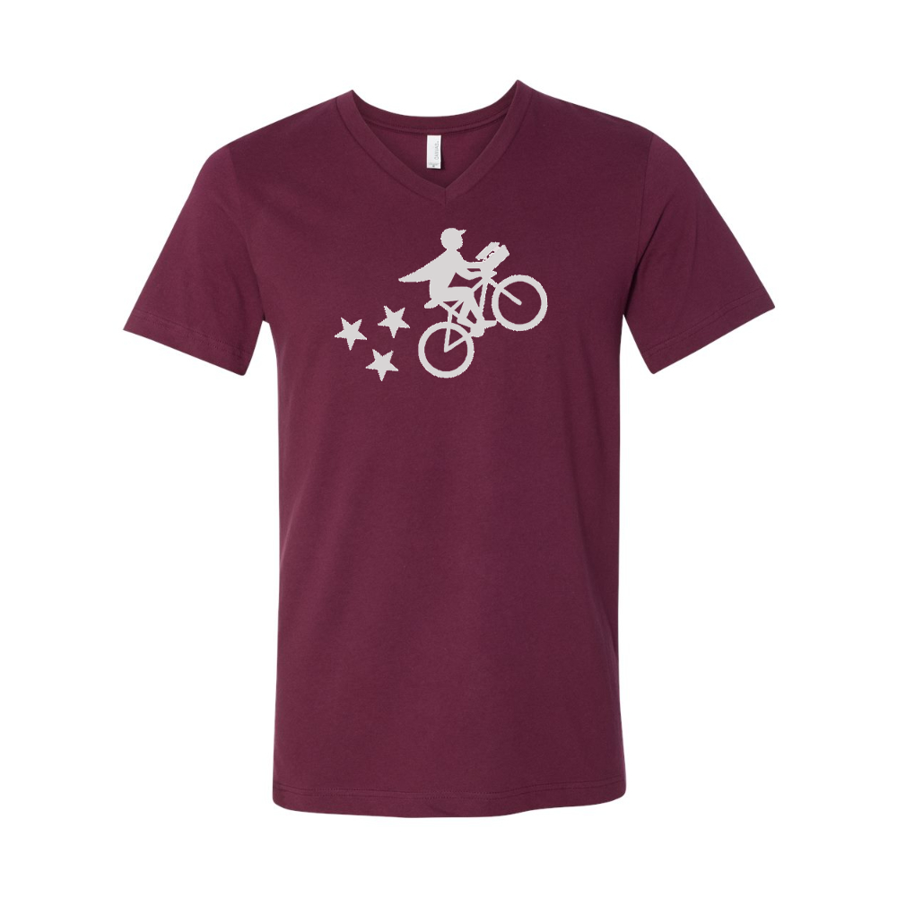 Postmates Bike BELLA  CANVAS - Jersey V-Neck T-Shirt