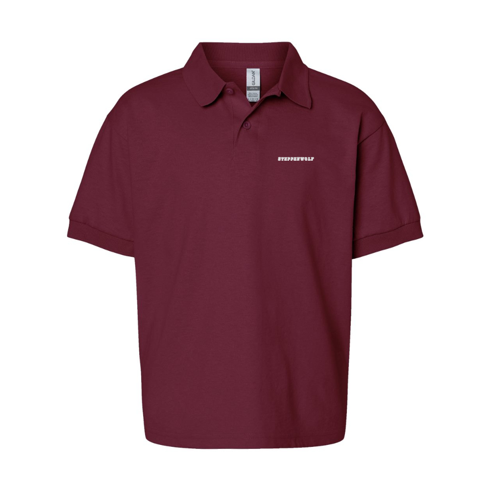 Youth Steppen wolf Gildan Dry Blend Jersey Polo