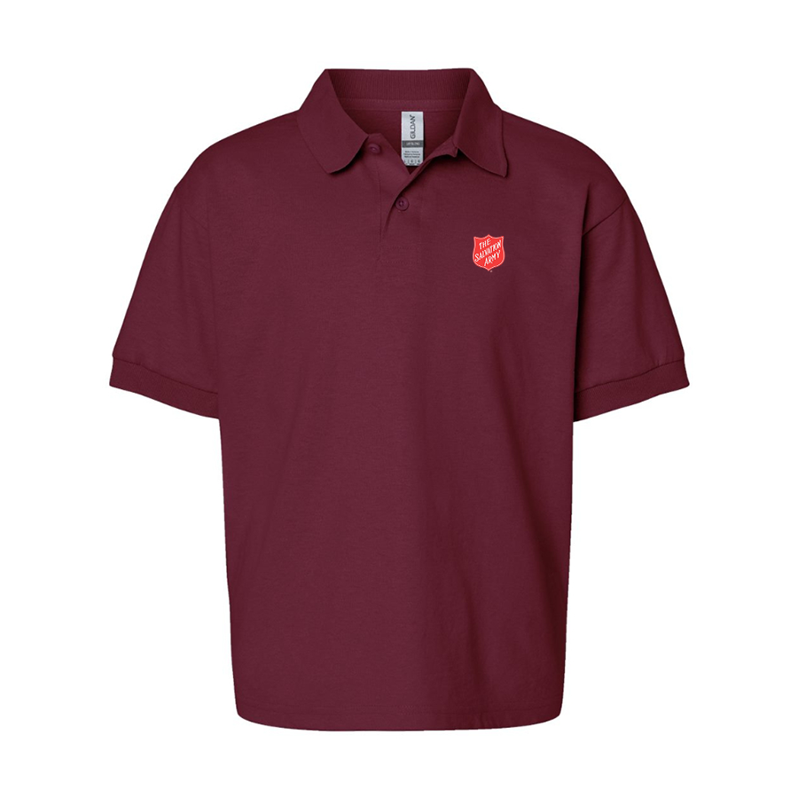 Youth  The Salvation Army Gildan Dry Blend Jersey Polo