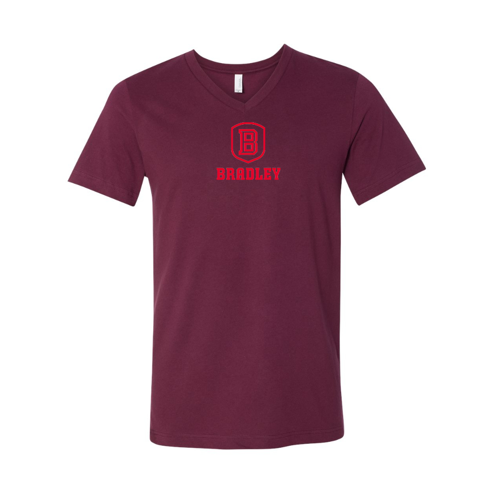 Bradley Braves BELLA  CANVAS - Jersey V-Neck T-Shirt