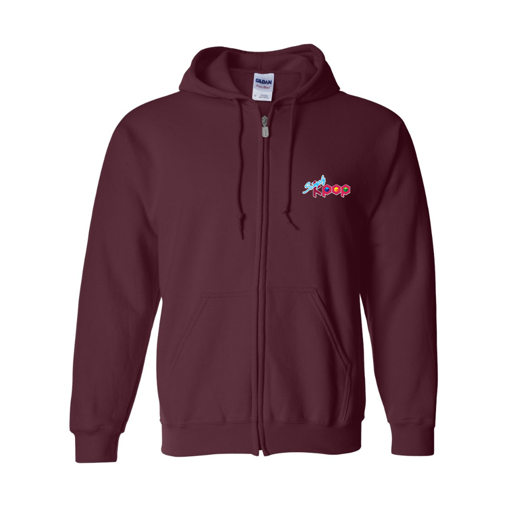 Men's Simply Kpop  Gildan  Heavy Blend Full Zip Hooded Sweatshirt