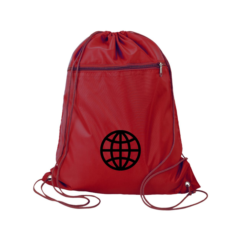 Internet Globe  Q-Tees - Polyester Cinchpack