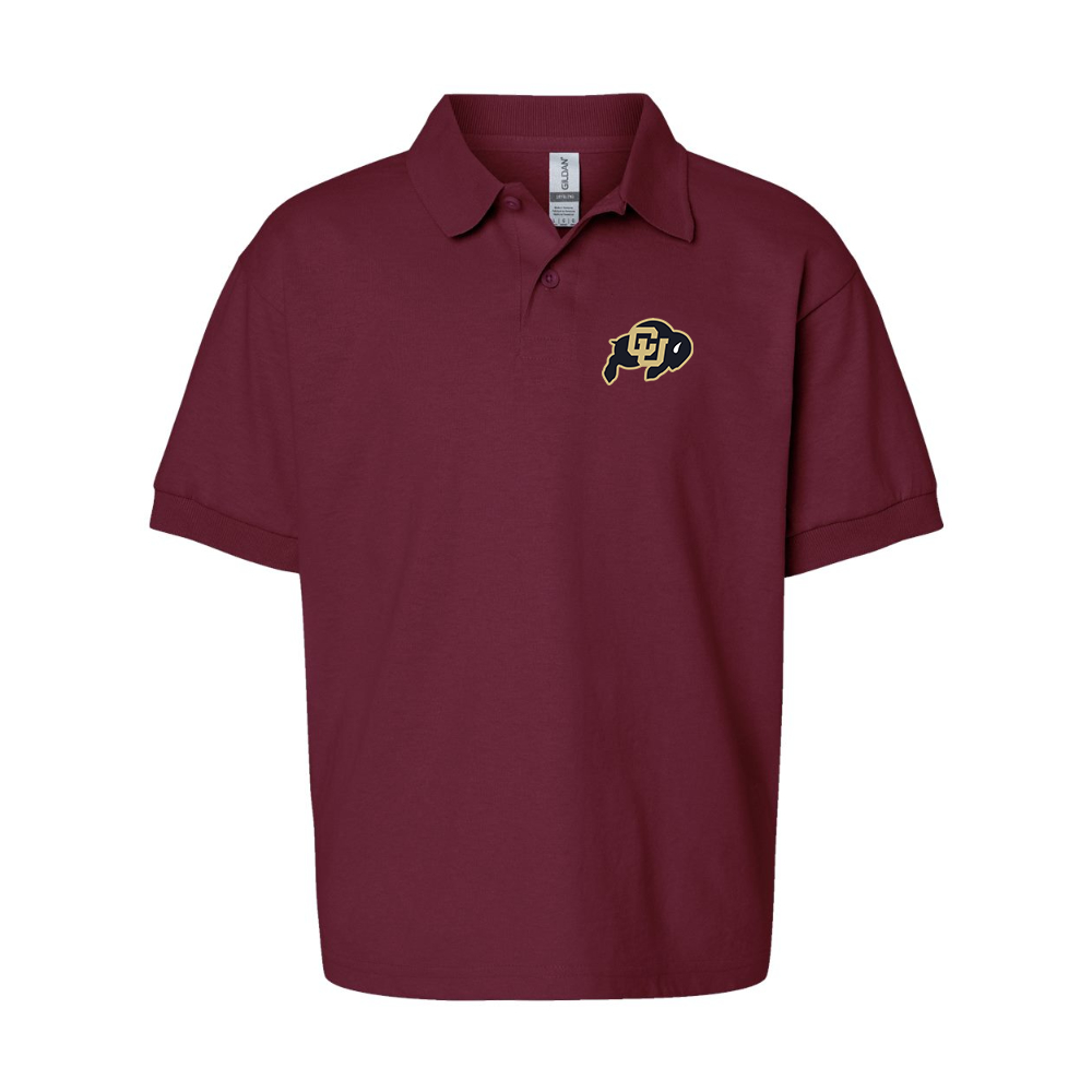 Youth Colorado Buffaloes Gildan Dry Blend Jersey Polo