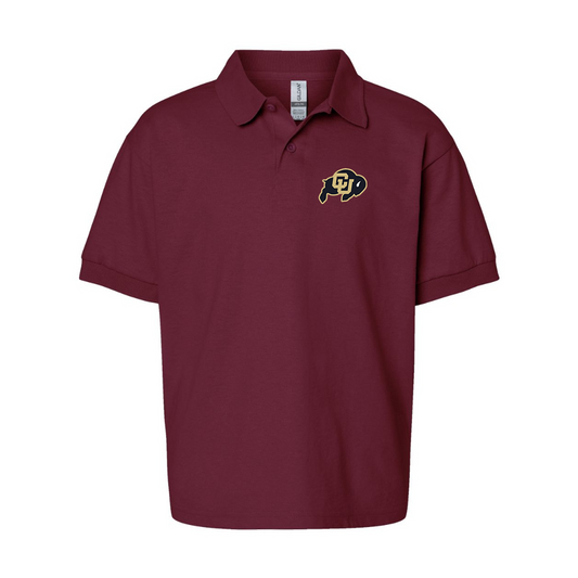 Youth Colorado Buffaloes Gildan Dry Blend Jersey Polo