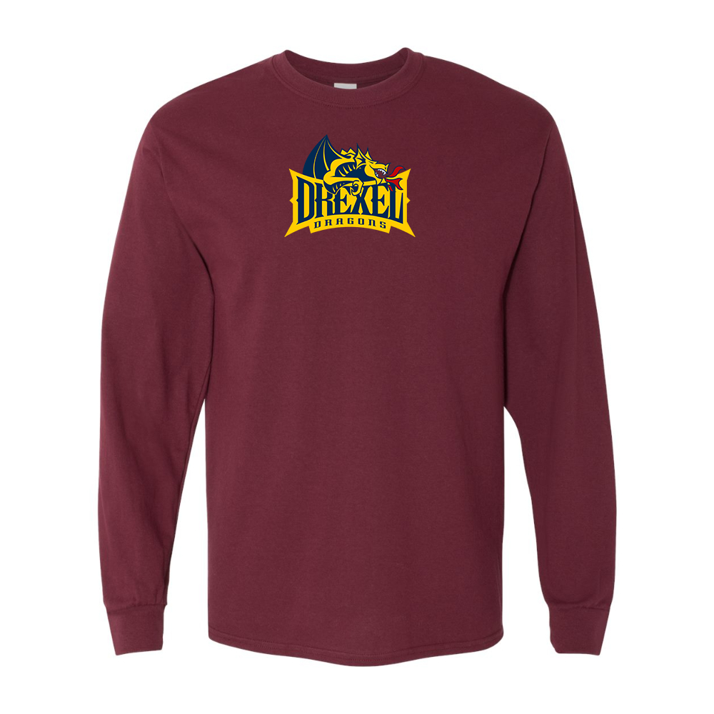 Men's Drexel Dragons Gildan Heavy Cotton Long Sleeve T-Shirt