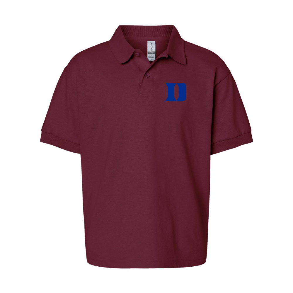 Youth  Duke Blue Devils Gildan Dry Blend Jersey Polo