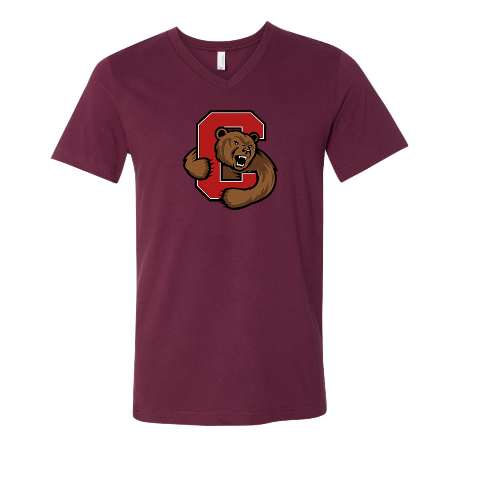 Cornell Big Red BELLA  CANVAS - Jersey V-Neck T-Shirt