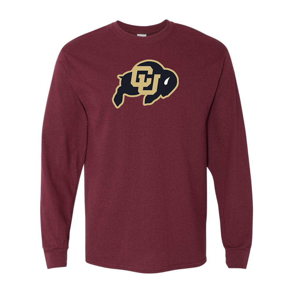 Men's Colorado Buffaloes  Gildan Heavy Cotton Long Sleeve T-Shirt