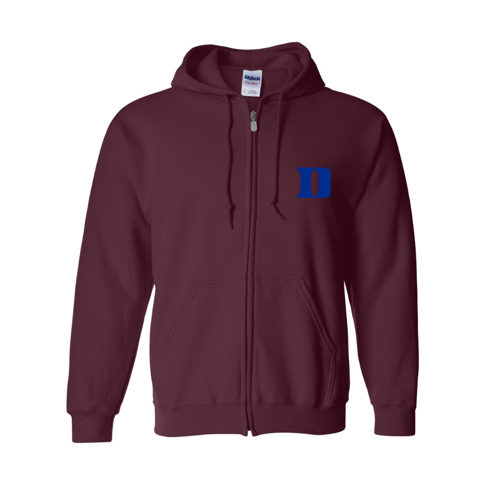 Men's Duke Blue Devils Gildan  Heavy Blend Full Zip Hooded Sweatshirt