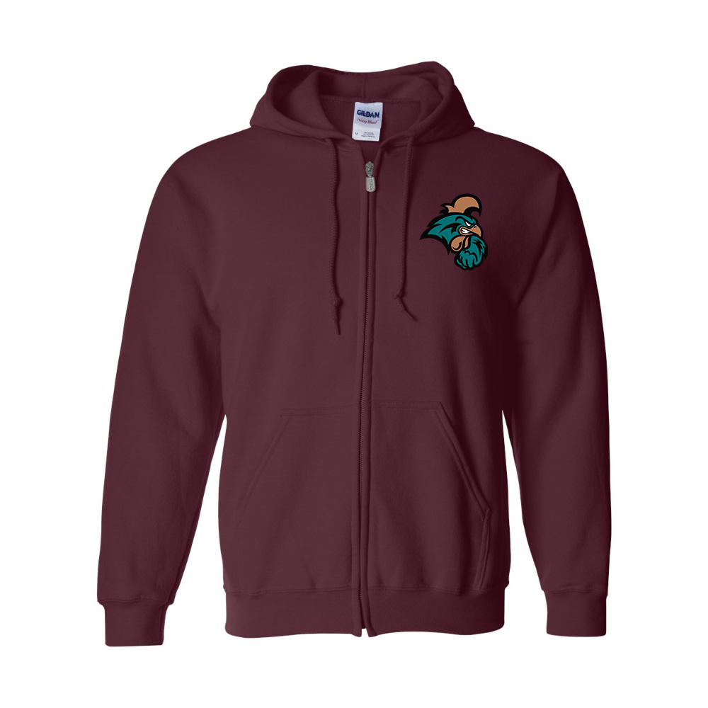 Men's  Coastal Carolina Chanticleers  Gildan  Heavy Blend Full Zip Hooded Sweatshirt