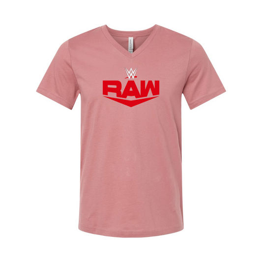 WWE Raw BELLA  CANVAS - Jersey V-Neck T-Shirt