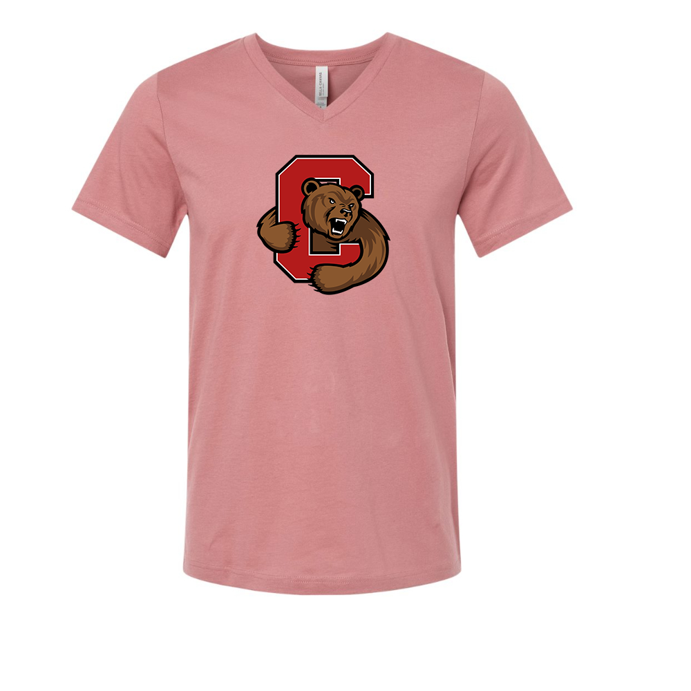 Cornell Big Red BELLA  CANVAS - Jersey V-Neck T-Shirt