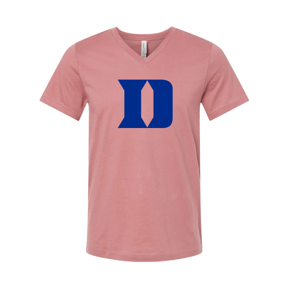 Duke Blue Devils BELLA  CANVAS - Jersey V-Neck T-Shirt