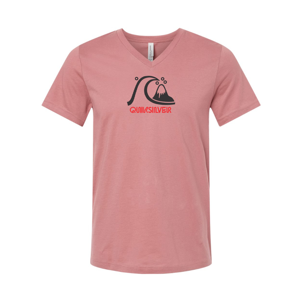 Quicksilver BELLA  CANVAS - Jersey V-Neck T-Shirt