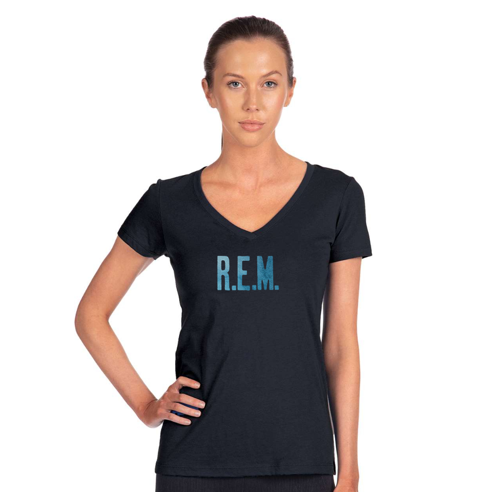 Women's R.E.M. Blue Next Level V-Neck T-Shirt