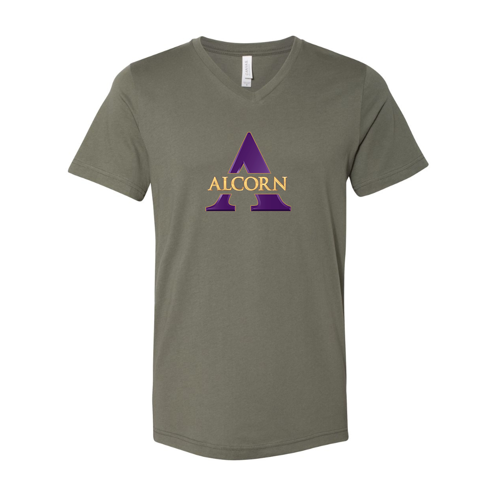 Alcorn State Braves  BELLA  CANVAS - Jersey V-Neck T-Shirt