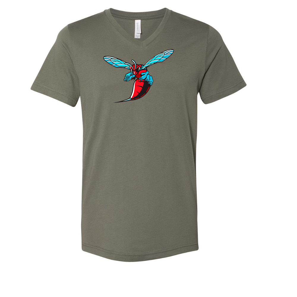 Delaware State Hornets BELLA  CANVAS - Jersey V-Neck T-Shirt