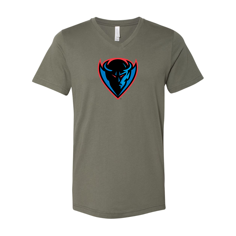 DePaul Blue Demons BELLA  CANVAS - Jersey V-Neck T-Shirt