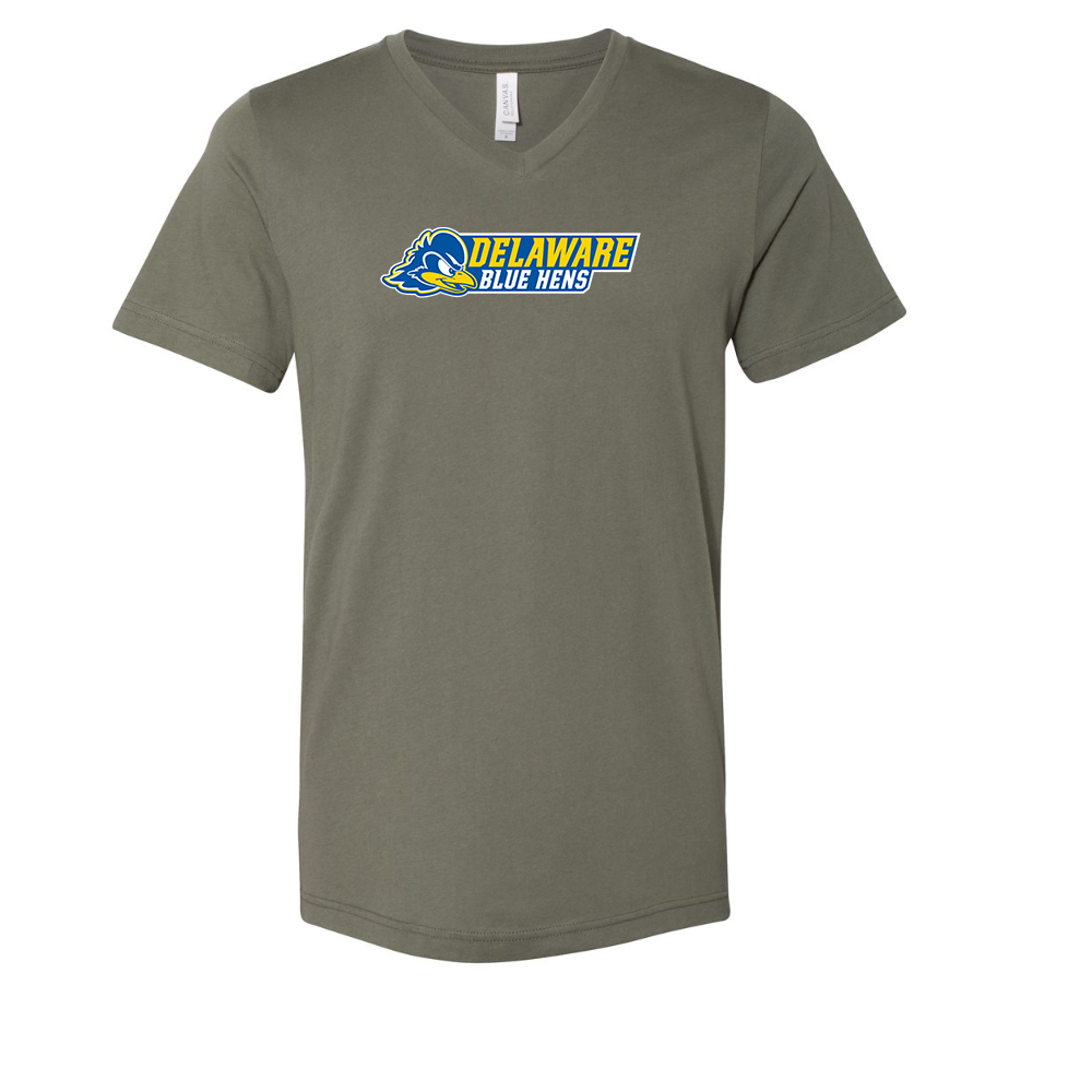 Delaware Blue Hens BELLA  CANVAS - Jersey V-Neck T-Shirt