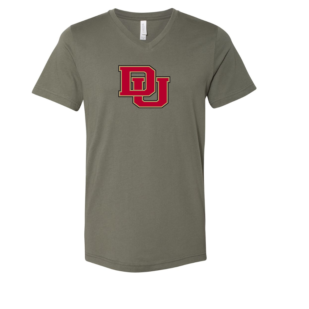 Denver Pioneers  BELLA  CANVAS - Jersey V-Neck T-Shirt