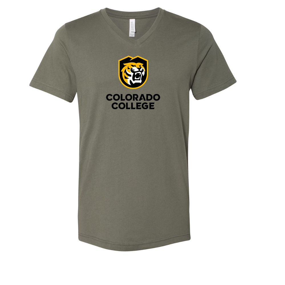 Colorado College Tigers BELLA  CANVAS - Jersey V-Neck T-Shirt