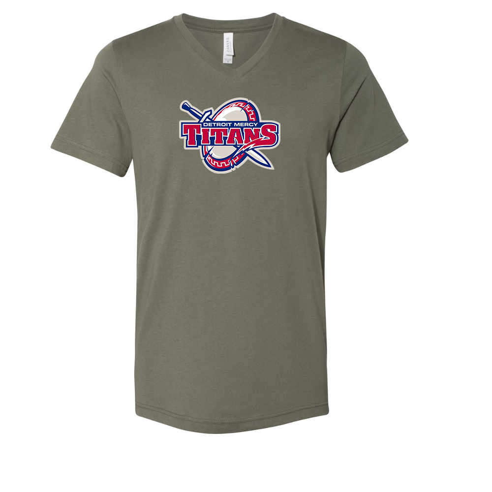 Detroit Titans  BELLA  CANVAS - Jersey V-Neck T-Shirt