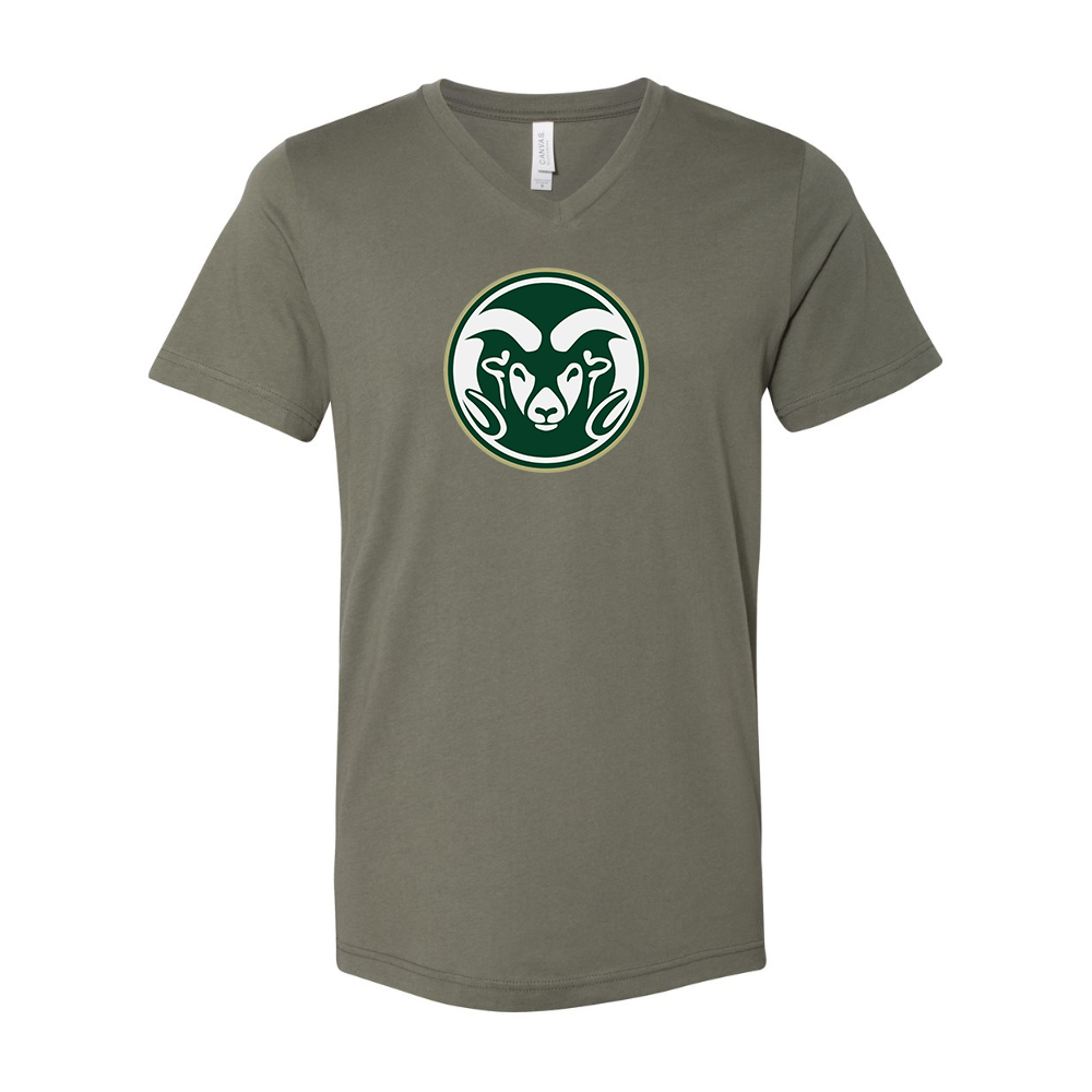 Colorado State Rams BELLA  CANVAS - Jersey V-Neck T-Shirt