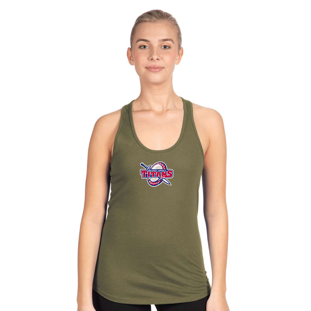 Women's  Detroit Titans  Next Level Ideal Racerback Tank