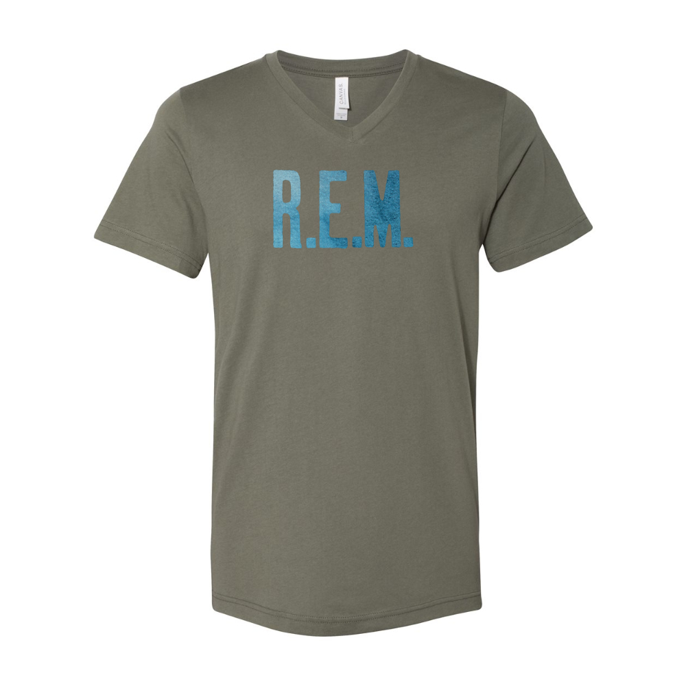 R.E.M. Blue BELLA  CANVAS - Jersey V-Neck T-Shirt